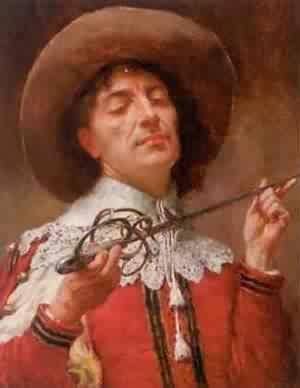 GFM Painting Handmade Oil Painting Reproductions of The Cavaliers Sword,Oil Painting by William Breakspeare - 72 By 96 inches