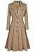 Produktbild Swallowuk Damen Trenchcoat Wintermantel Parka Revers Lang Schlank Mantel Winterjacke Outwear Elegant Mäntel Kleider Steppjacke Windbreaker (M, Aprikose)