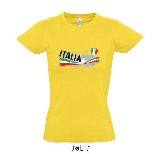 Fanshirt-Damen ITALIA, Italien Ländershirt EM / WM Trikot S-XXL , Gold , XXL