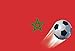 Produktbild 1art1 112983 Fußball - Marokko Länder-Flagge Aufkleber Poster-Selbstklebendes Fensterbild 100 x 68 cm