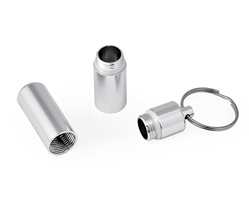 DSstyles Portable Metall Zahnstocher Halter Leichten Aluminium Legierung Tasche Größe Zahnstocher Box Schlüsselanhänger – Silber, Idear Geschenk für Weihnachten, Geburtstag, Business - 4
