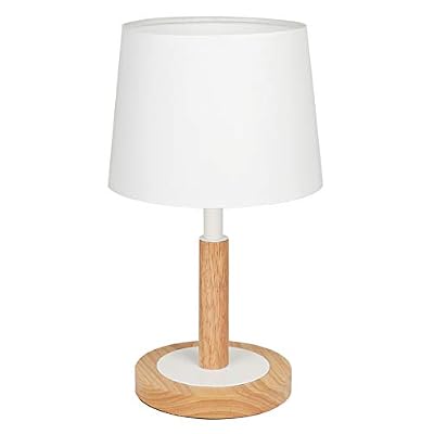 tomons Lampe de Chevet Dimmable LED en Bois, Lumière de Lecture, Luminaire Chambre pour Enfants Style Moderne Confortable pour Les Yeux - Blanc