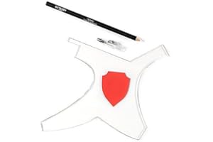 Asiaark ClearShaper - Beard Shaping Tool - 100% Clear & Many Styles - The Ultimate Beard Hair Lineup Guide Template for Men (Red)