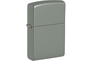 Zippo, Briquet Véritable Briquet Coupe-Vent en métal Durable, Design Moderne et élégant, idéal pour Les aventuriers Rechargeable, Garantie à Vie Couleur : Classic Sage, Classic Sage