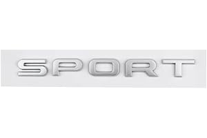 GENERIC Limited Black Sport Lettering Tailgate Boot Lid Emblem Badge for Range Rover and Discovery Sport (Matt Silver)