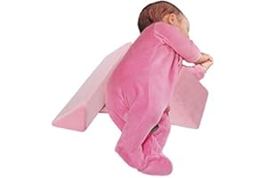 Bimhayuu Positioning Pillow Adjustable Triangular Side Pillow Side Sleeper Pillow Removable and Washable Waist Protector Baby Pillow Anti-Spitting Milk (Pink)