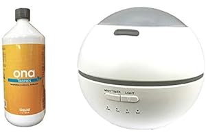 ONA Misting Dome & ONA liquids For Odour Neutralising Diffuser (Dome White + Liquid Tropics 922ml)