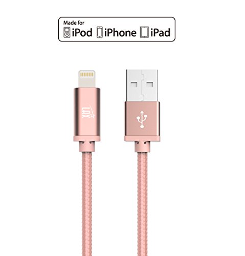 Apple Zertifiziertes Ladekabel, Apple Lightning, extra langes 3m Ladekabel, iPhone 7, 7, Plus, SE, 6s 6 Plus 5s 5c 5, iPad Pro Air 2, iPad mini 2 3 4, silber LAX Gadgets - 2