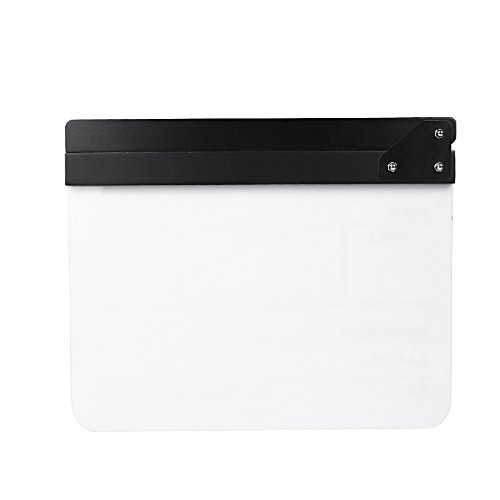 Andoer 9,6 * 11,7 “ Acryl Clapboard Schindel Dry Erase Director Film-Film Clapper Board Slate mit Farbe Sticks - 6