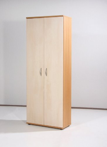 Preisvergleich Produktbild Power -Aktenschrank, 2 Türen, 5 Fächer, Buche Nachbildung / Birke Nachbildung