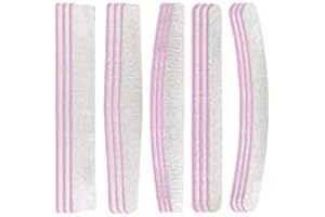 Firschoie 15 profesjonalnych pilników do paznokci 180/240 Grit dwustronnie manicure żelowy, pilnik do paznokci nadaje się do prania i wielokrotnego użytku, do salonów paznokci, w domu