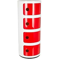 Costello® Componibili Table de chevet moderne à 2 3 4 5 tiroirs Blanc