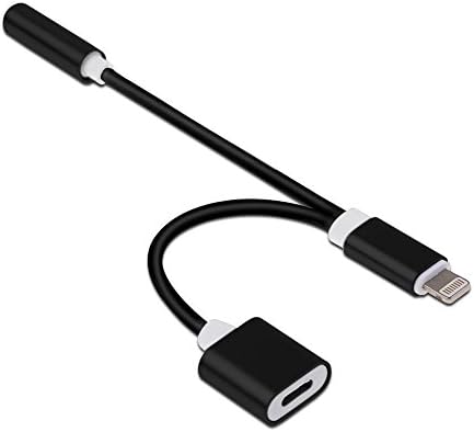 Casing AC1702S 2-in-1 Lightning Cable To 3.5mm Headphone Jack and Charging Adapter IPhone 7/7 Plus, Listen To Music with Favorite Headphone and Charge Your Iphone7 at The Same Time - Black