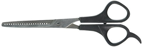 Preisvergleich Produktbild Edelstahl Groove Klinge schwarzem Kunststoffgriff Haarschere Effilierschere