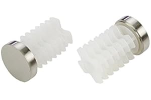 Liedeco Endstück, Endknopf Endkappe Plan für Gardinenstangen, Stilgarnituren 28 mm ø | Edelstahl-Optik | 2 Stück