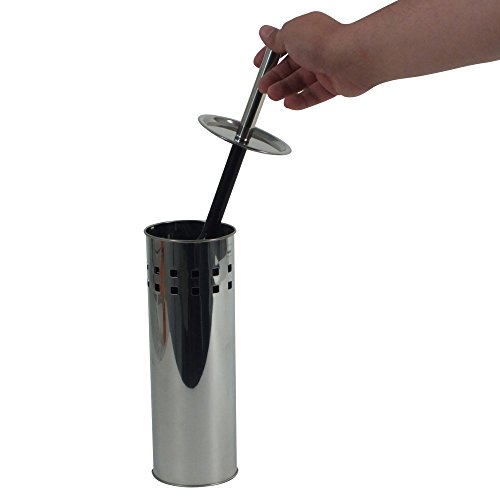 KELA 22532 WC-Bürste und Behälter, WC-Garnitur, Edelstahl 18/10, Leo, Silber Matt - 2