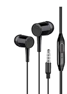 Wired In Ear Earphone with Mic (Black)