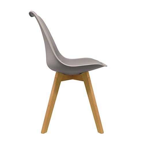 Silla Nórdica (Pack 4) - Silla escandinava Gris - silla nordic scandi inspirada en silla eames dsw - Mona - (Elige tu color)