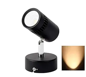 DOJI Black Body Adjustable Surface Mounted LED Spot Wall Light(Focus Light/Picture Light/Highlighter (3 watt, Warmwhite)