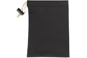 Blausky 3 sacchetti neri da riempire, impermeabili, in poliuretano, con coulisse, per telefoni cellulari, fotocamera, alimentazione mobile, 10 x 14,5 cm