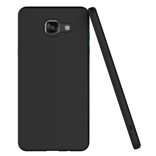 AICEK Funda Samsung Galaxy A3 2016  Negro Silicona Fundas para Galaxy A3 2016 Carcasa A310  4 7 Pulgadas  Negro Silicona Funda Case