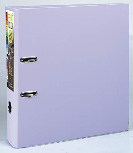 Exacompta 53307E - Archivador de palanca prem'touch interor y exterior en polipropileno, lomo 80 mm, A4 maxi, lila