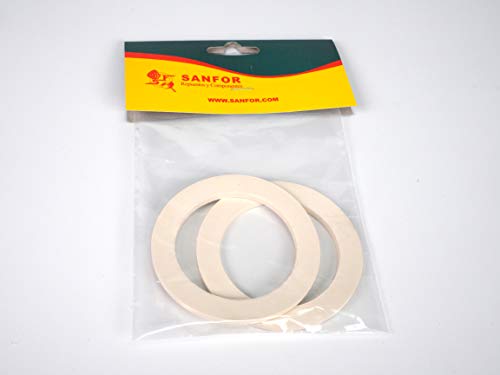 Sanfor 57052 Blister de 2 Joints pour Cafetière Bra Exprés 6 Tasses Caoutchouc Blanc