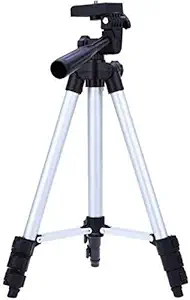 Aerizo ZQ447 Heavy Duty Adjustable Aluminum 3110 Tripod for All Mobile-Phones, DSLR, Action Cameras with Mobile Clip Holder