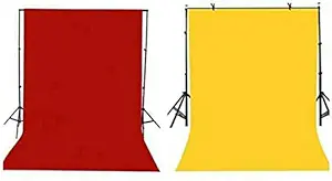 PRIYAM 8 x12 FT chromakey Muslin Yellow and red LEKERA Backdrop Photo Light Studio Photography Background