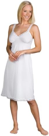 Shadowline Stretch Lace Strap Full Slip (27014) -  White -