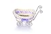 ASVP Shop® BABY PRAM SMALL HAMPER WICKER BASKET BABY SHOWER PARTY GIFTS (Baby Mauve)