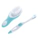 Anself 7pcs Professional Adorable Baby Grooming Set Nail File Finger Toothbrush Round Head Scissors Nail Clipper Hair Brush Comb with Storage Bag