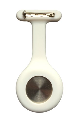 Schwesternuhr 8er Set (1x Quarzuhr + 8 Silikonhüllen) Krankenschwesteruhr mir Smiley Orig. Tiga-Med m.Sicherheitsnadel Kitteluhr - 2