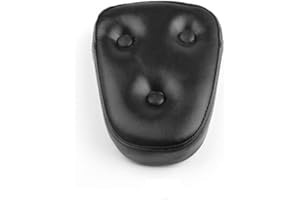 Bruce & Shark Coussin de Coussin de Sissy Bar de Dossier Noir de Moto Universel adapté pour Choppers Kawasaki Suzuki Ya-maha