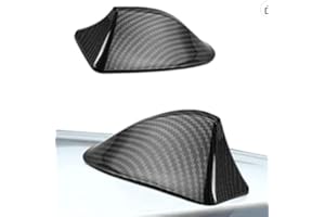 JAONLD Car Shark Fin Antenna Universal Radio Signal Amplifier Aerial Base Fin Roof Car Aerial with Adhesive Base for Truck, SUV, Van (Black)