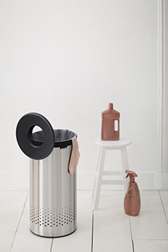 Brabantia 103469 Wäschebox 35 L Kunststoffdeckel in Dark Grey, matt steel - 7
