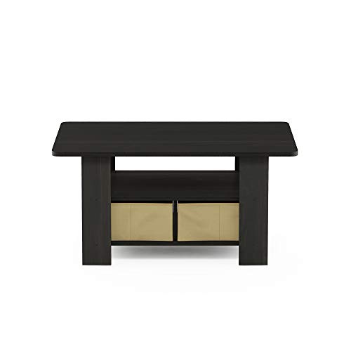 Furinno 11158EX/BR - Mesa de Centro con contenedores