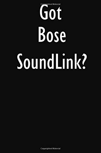 Preisvergleich Produktbild Got Bose SoundLink: Bose SoundLink Diary Journal