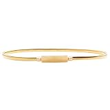  HowYouth Cinturón para mujer dorado Rectangle Gold