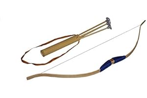 Juguetutto - Arco Grande - Flechas con Punta Ventosa - Azul - Juguete de Madera