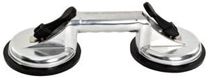 Heavy Duty Aluminum Double Handle (2 cup) suction cup plate/pad for lifting/pulling glass