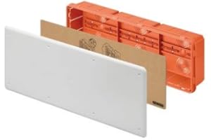 GEWISS DI FAZIO SRL Gewiss Cassetta di derivazione e connessione per pareti in muratura con guida DIN Dimensioni 480x160x75 Coperchio Bianco RAL9016 GW48009