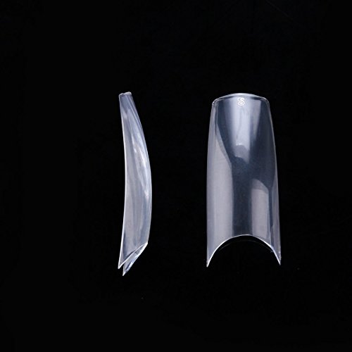 makartt 500pcs clear color and less nail tips uv gel false nails acrylic helped cover - 3