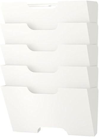 DLWDMRV Wall File Holder Organizer,Metal Modern Modular Design Metal 5 Storage Level Folders(Lxwxh) 13.0x10.0x4 Inches