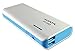 Produktbild ADATA APT100-10000M-5V-CWHBL Power Bank 10,000mAh (wiederaufladbare Lithium-Ion Akkus), zwei USB-Ausgänge DC 5V/ 1A und 2,1A max (USB-A), LED-Taschenlampe, LED-Strompegelanzeige Weiß/Blau