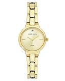 Anne Klein Damenuhr Analog Quarz mit Metallarmband AK/N3234CHGB in der Farbkombination Champagner/Gold