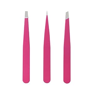 Tweezers Precision 3 Piece Tweezers Set Beauty Gift Set Makeup Masters Includes Slant, Pointed & Flat Tip Tweezers with… - Image 3