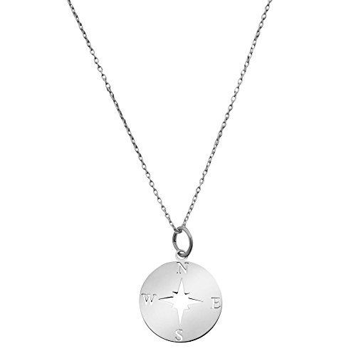 Córdoba Jewels | Gargantilla en Plata de Ley 925 con diseño Rosa de los Vientos Mini Silver