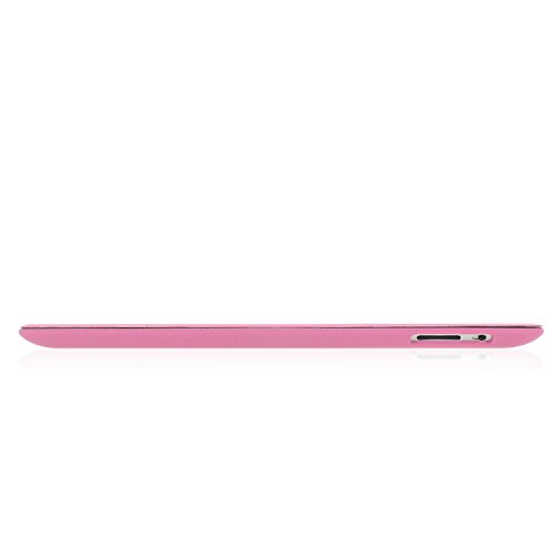 Khomo iPad 2, iPad 3, iPad 4 Retina Hülle Case Rosa Gehäuse mit doppelten Schutz ultra dünn und leicht, Smart Cover – Dual Pink - 5