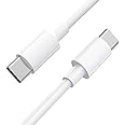 Google Pixel Original Type C to Type C Mobile Data Charging Cable for Pixel 8 Pro/8/8A/7 Pro/7/7A/6 Pro/6/6A/5/ChromeBook Laptop/Buds/and Other USB C Device Support for Nothing Phone 2/1, 30W - White